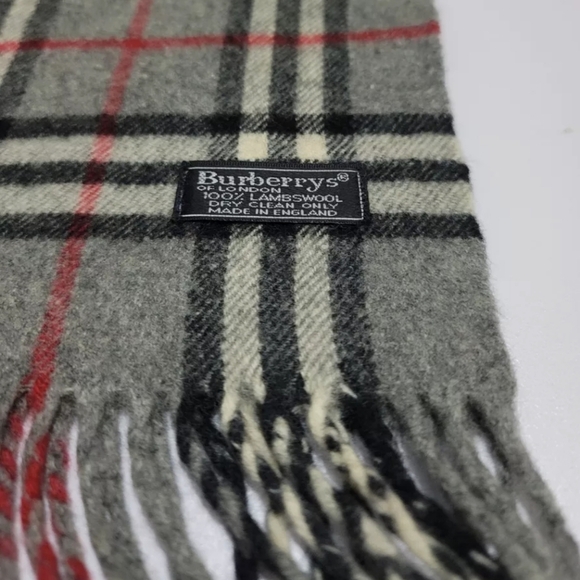 Burberry Plaid Scarf with Fringe - Picture 2 of 10